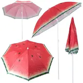 Pricenet Parasol de jardin de plage réglable 150cm pastèque cassée