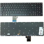 T-ProTek FRANÇAIS - Clavier avec éclairage compatible avec Lenovo IdeaPad Y50-80
