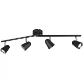 TRIO Spot LED TOULOUSE 3,5 W, 3000 K, 400 lm, métal noir chromé, dimensions : 17 x 78 x 9 cm, IP20, RL