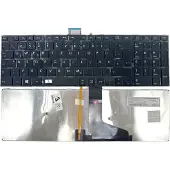 T-ProTek FR Clavier noir brillant avec éclairage compatible avec Toshiba Satellite S75T