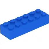 LEGO 2x6 brique 2456 - 10 pièces bleu