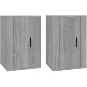 Syfax Meubles TV muraux 2 pcs Sonoma gris 40x34,5x60 cm