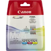 Canon CLI-521C/M/Y - 3-couleurs - Cartouche d'encre - Multipack