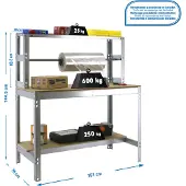 Simon Rack Etabli Simonwork Bt4 1500 Galva/bois Galva/bois 1445x1510x760 -