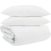 vidaXL Ensemble couette et oreiller 3 pcs Blanc Plume de duvet