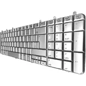 T-ProTek FRANÇAIS - Clavier / Argent pour HP Pavilion dv7-1200eg