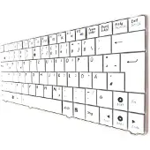 T-ProTek FRANÇAIS - Clavier argent sans cadre pour Sony Vaio SVE14A3V1EW