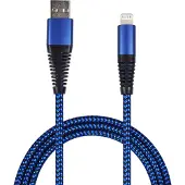 2GO USB Lade-/Datenkabel Lightning 1m Nylon blau PET-Verp.