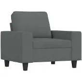 vidaXL Fauteuil gris foncé 60 cm Tissu