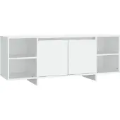Sonstiges Meuble TV blanc 130x35x50 cm bois d'ingénierie
