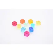 TickiT Cubes "Gem" de , 0,8 cm de côté, 10 pièces, en acrylique