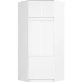 Akord Armoire D'angle Avec Surmeuble Blanc 100X50X235