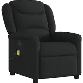 Syfax Fauteuil de massage inclinable Noir Tissu