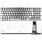 T-ProTek FRANÇAIS - Clavier argenté avec éclairage, sans cadre pour ASUS N550JA