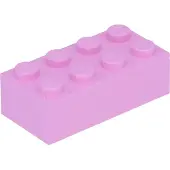 LEGO brique 2x4 3001 - 250 pièces rose clair