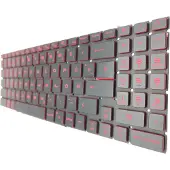 T-ProTek FRANÇAIS - Clavier rouge éclairage compatible avec MSI GF66 Katana 12UC-077