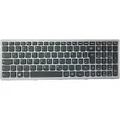 T-ProTek FR Clavier noir avec cadre gris compatible avec IBM Lenovo Ideapad G505S