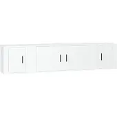 vidaXL ensemble de 3 meubles TV Blanc Matériau dérivé du bois
