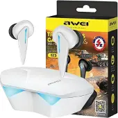 Awei Casque Bluetooth 5.0 T23 Tws+ Gaming Docking Station Blanc/Blanc
