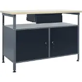 Syfax Établi Noir 120x60x85 cm Acier