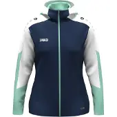 Jako Veste à capuche Dynamic pour femmes - 6870D, Couleur:marine/blanc/minze, Taille:XL (46/48)