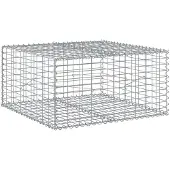 vidaXL Gabion avec couvercle 100x100x50 cm Fer galvanisé