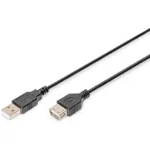 Digitus AK-300200-030-S Câble d'extension USB, type A St/Bu, 3.0, compatible USB 2.0, sw