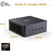 CSL-Computer Mini-PC CSL VenomBox 7640HS / 96GB / 500 GB M.2 SSD / Windows 11 Home