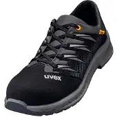 Uvex 69499, Homme, Adulte, Bottes de sécurité, Noir, Gris, ESD, S2, Fermeture à lacets