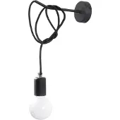 Sollux Applique EDISON noir 1xE27 15W tissu/acier 100x23x8cm