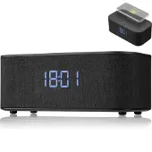 Explore Scientific Horloge BRESSER avec haut-parleur Bluetooth/charge sans fil