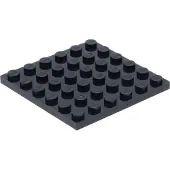 LEGO 10x Plaque de construction 6x6, noir