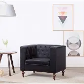 Prolenta Maison Exclusive - Fauteuil noir velours