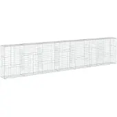vidaXL Gabion avec couvercle 700x50x150 cm Fer galvanisé
