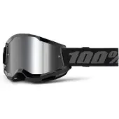 100% Strata 2 Goggles Vert Mirror Silver Lens/CAT3