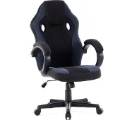 Sense7 Prism Gaming Chair Fabric Black-Blue - Chaise de bureau ergonomique Chaise de bureau PC Chaise de gamer Fonction bascule Chaise gamer 120 kg