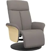 Syfax Fauteuil inclinable avec repose-pieds taupe tissu