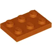 LEGO 2x3 plaques 3021 - 50 pièces orange foncé