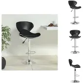 vidaXL Tabouret de bar noir similicuir - Tabouret de bar