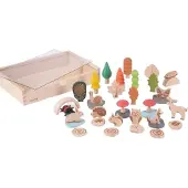 TickiT Ensemble de 37 figurines en bois pour activités éducatives Forest