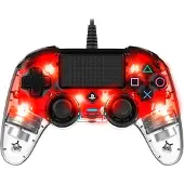 Nacon PS4 Official Manette Filaire Éclairée Rouge