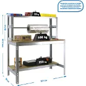 Simon Rack Etabli Simonwork Bt4 1200 Galva/bois Galva/bois 1445x1210x760 -