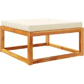 vidaXL Repose-pied de jardin avec coussins bois massif d'acacia