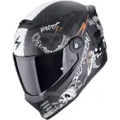 Scorpion Casque intégral COVERT FX SKULLZ noir mat gris or taille XS