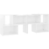 Sonstiges Meuble TV Blanc brillant 104x30x52 cm Bois d'ingénierie