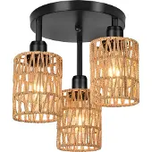 Toolight Lampe APP1624-3C Boho Beige Black