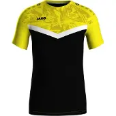Jako T-shirt unisexe Iconic, couleur:noir/soft yellow, taille:XXL