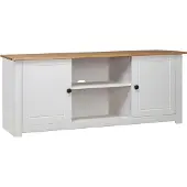 Sonstiges Meuble TV Blanc 120x40x50 cm Bois de pin massif Gamme Panama