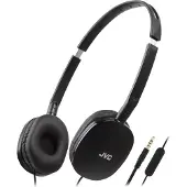 JVC Casque HA-S160M avec arceau filaire, appels et musique, noir