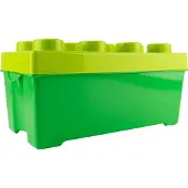 LEGO Boîte de rangement Vert Moyen avec couvercle Empilable - NOUVEAU Quantité 1x